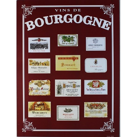 Affiche publicitaire dim : 24x32cm Vins de Bourgogne