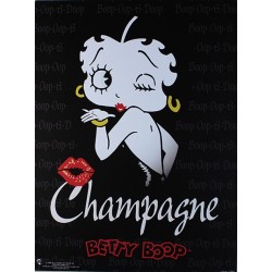 Affiche publicitaire dim : 24x32cm Betty Boop Champagne