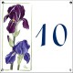 Plaque émaillée 15 x 15 cm : Décor Iris