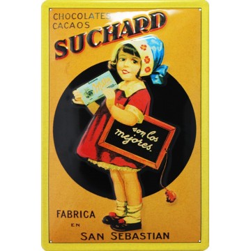 Pour votre Décoration : cette plaque publicitaire 20x30 cm bombée en relief  CHOCOLAT SUCHARD