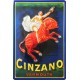 plaque publicitaire 20x30cm bombée en relief Cinzano Vermouth