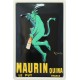plaque publicitaire 20x30cm  bombée en relief apéritif quina Maurin, le Puy.
